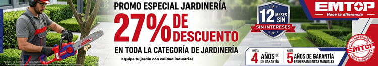 Herramientas de jardinería EMTOP con descuento