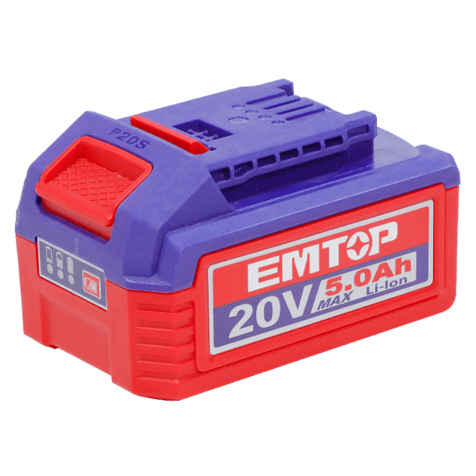 Batería de litio 20V, 5.0Ah - EMTOP MEXICO