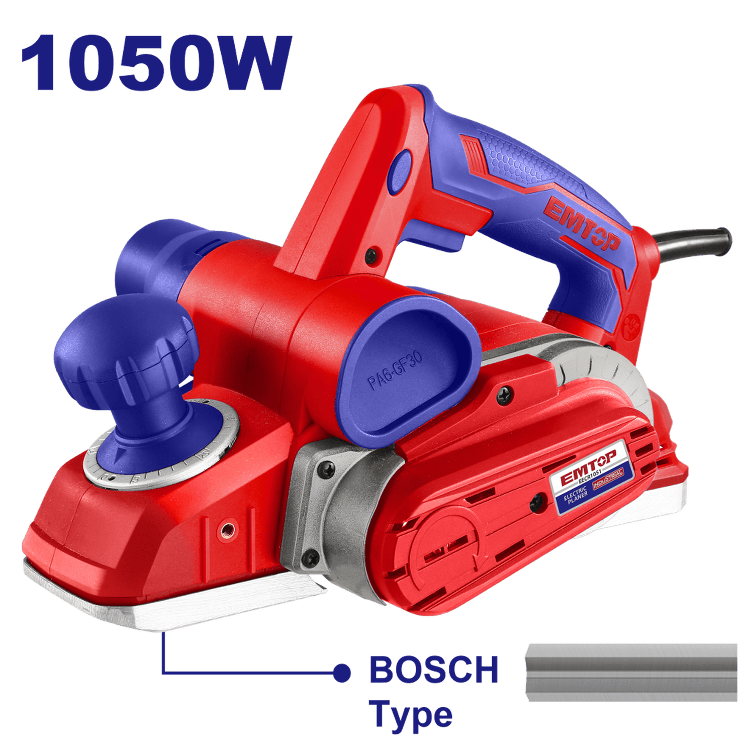 Cepillo para madera eléctrico EMTOP 1050 W 16,000 rpm - EMTOP MEXICO